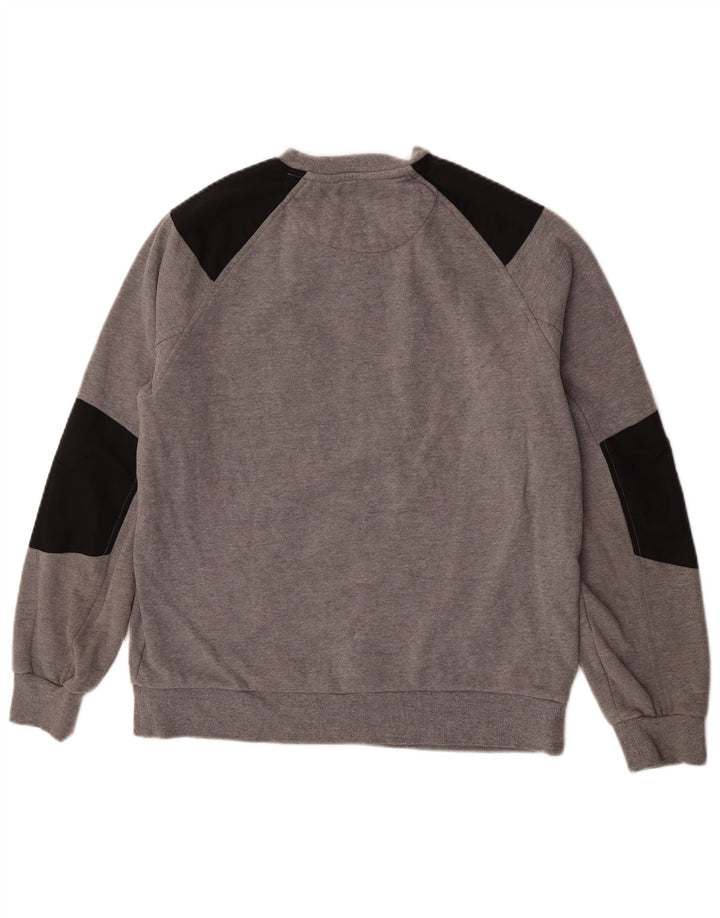 Dkny Hombre Sudadera Jumper Algodón Colorblock Gris Medio