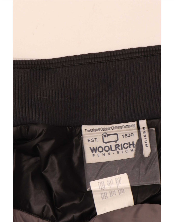 Woolrich Chaqueta Bomber para Hombre UK 38 Mediana Nylon Negro