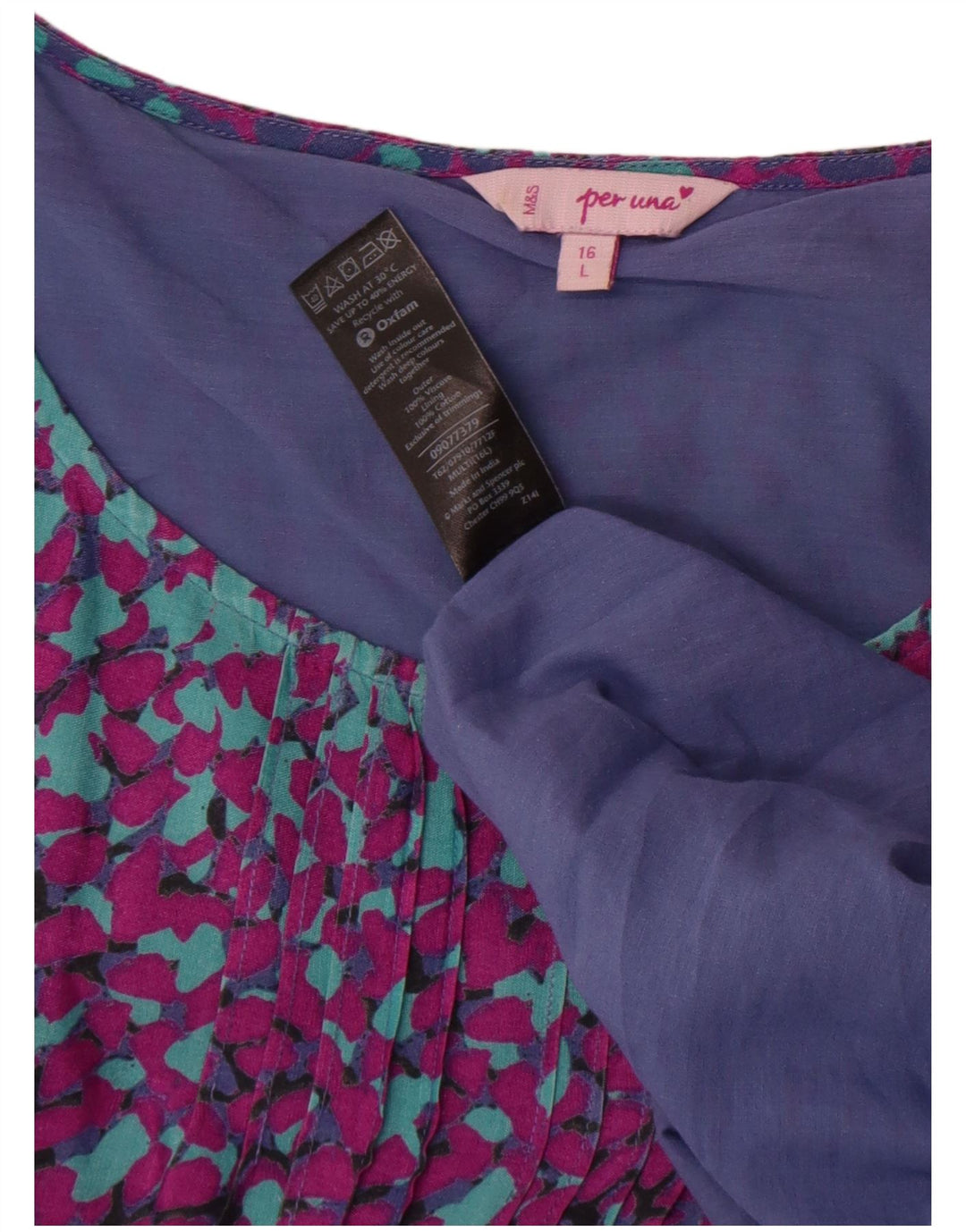 Marks & Spencer Vestido acampanado Per Una para mujer UK 46 Grande Multicolor