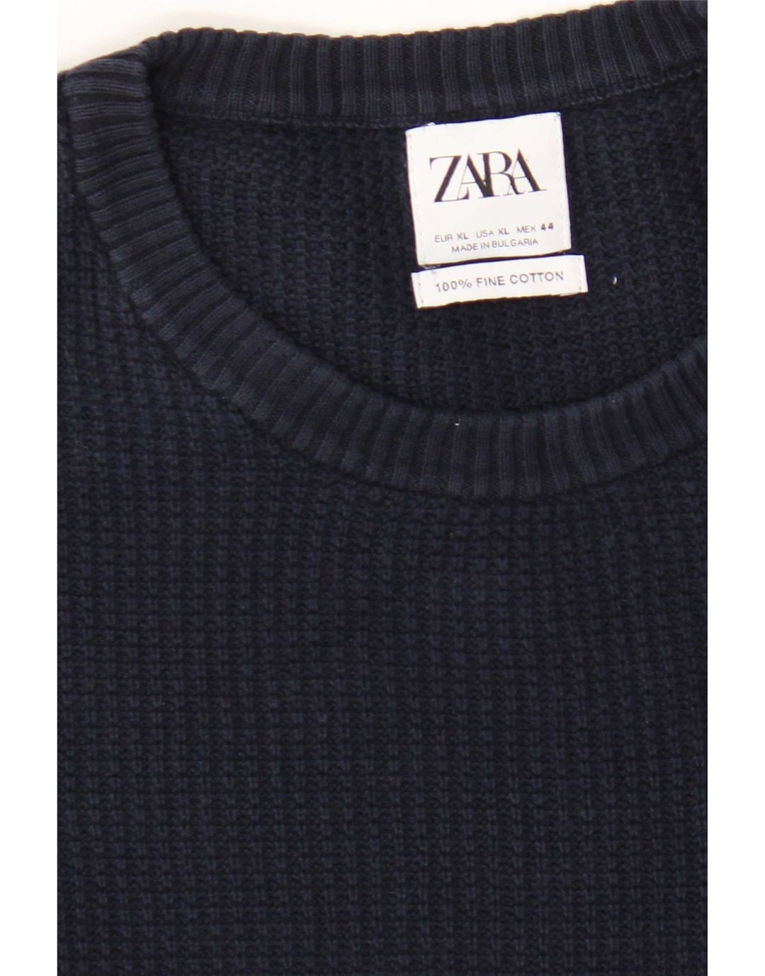 Zara Hombre Jersey Cuello Redondo Jersey XL Azul Marino
