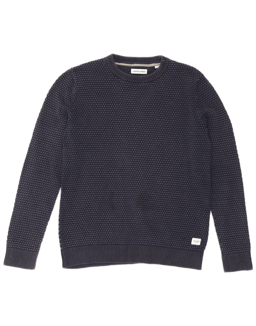 Jersey Jack & Jones Hombre con Cuello Redondo y Lunares Azul Marino Mediano