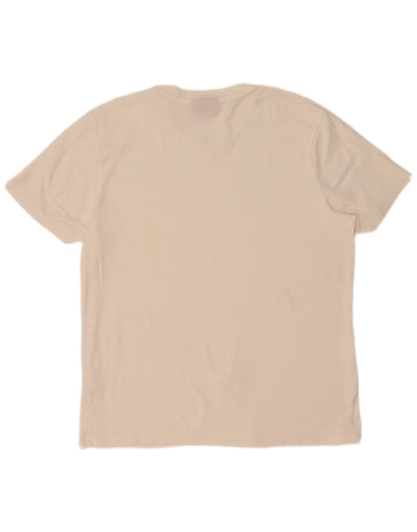 Hugo Boss Hombre Camiseta Top XL Blanco Algodón