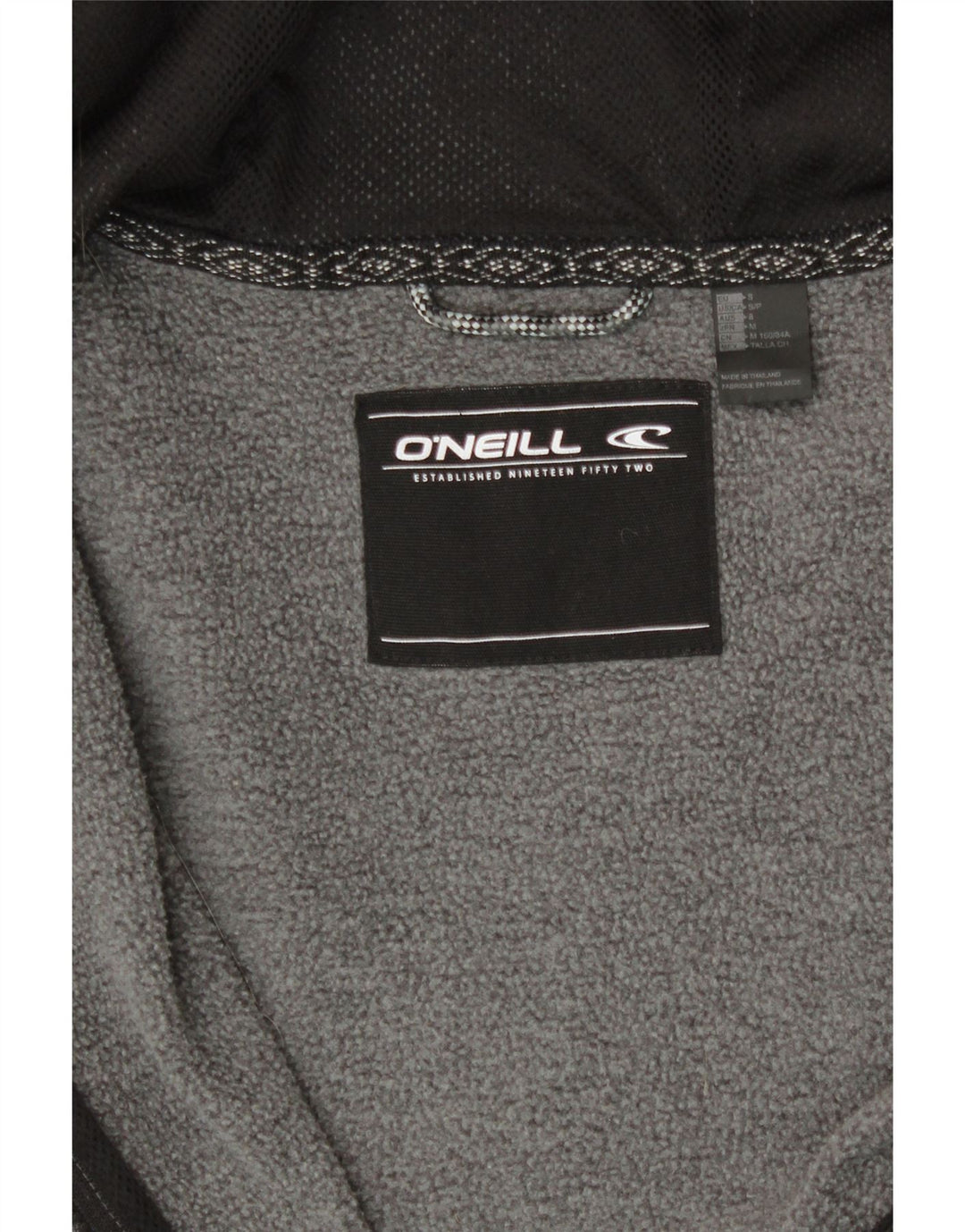 O'NEILL Womens Zip Hoodie Sweater UK 10 Small Grey Flecked Polyester Vintage O'Neill and Second-Hand O'Neill from Messina Hembry 