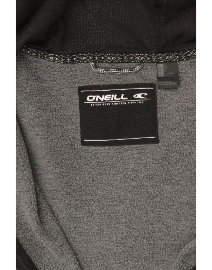 O'NEILL Womens Zip Hoodie Sweater UK 10 Small Grey Flecked Polyester Vintage O'Neill and Second-Hand O'Neill from Messina Hembry 