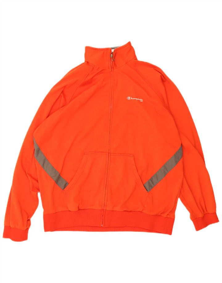 Champion Chaqueta De Chándal Para Hombre 2XL Poliéster Color Block Naranja