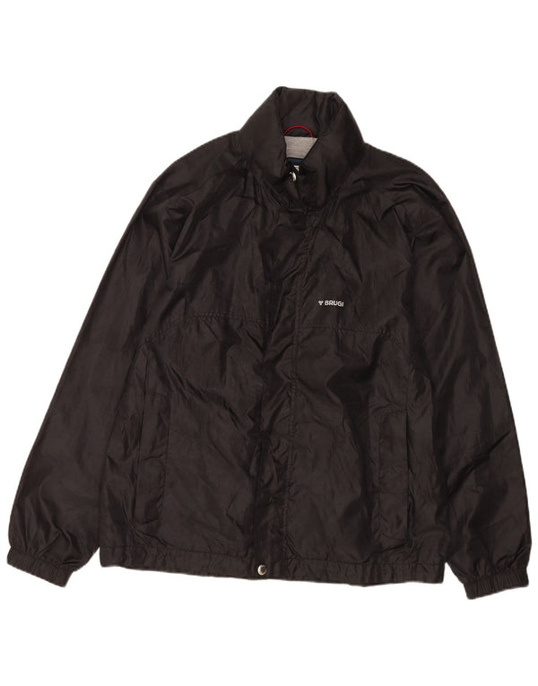 Brugi Chaqueta impermeable para hombre UK 40 Large Poliéster negro