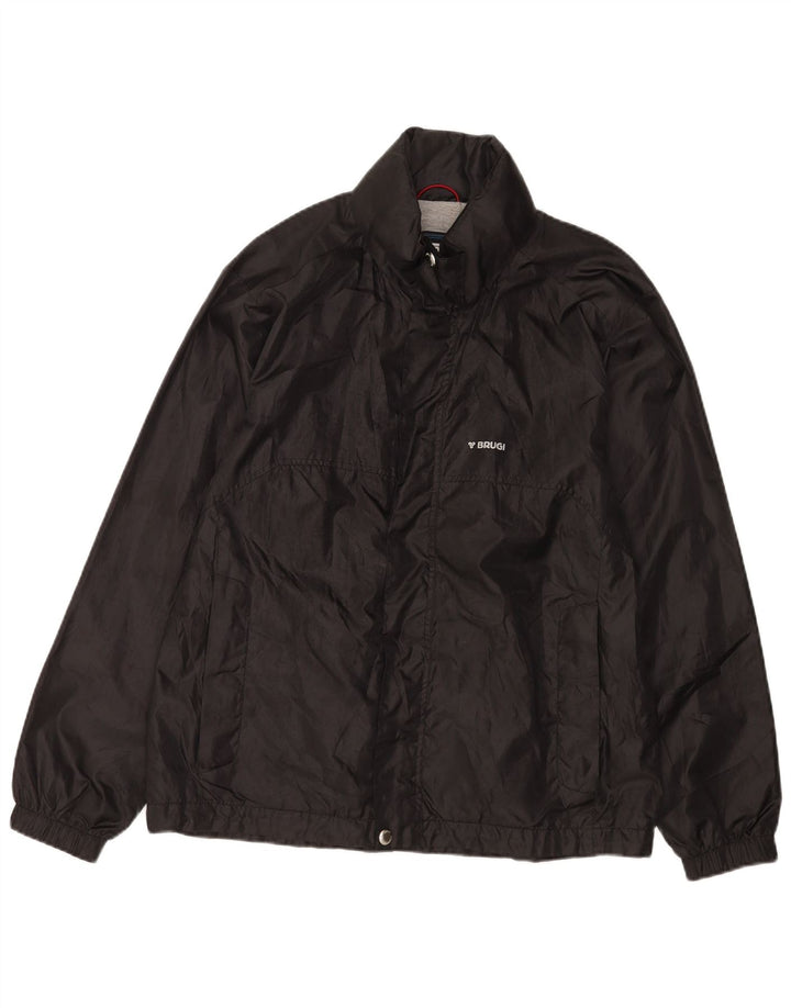 Brugi Chaqueta impermeable para hombre UK 40 Large Poliéster negro