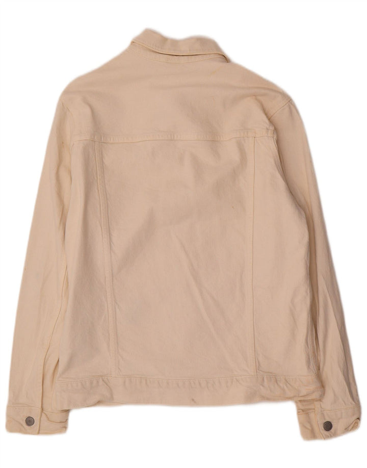 Zara Hombre Chaqueta Vaquera UK 38 Medium Beige Lyocell