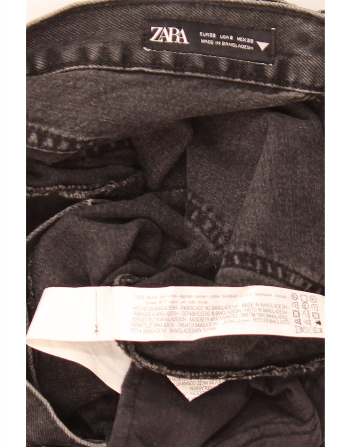 Zara Jeans rectos para mujer EU 38 Small W29 L30 Algodón gris