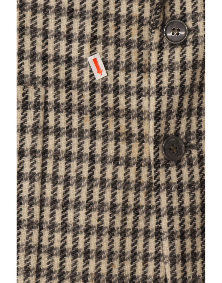 DEI FILZI Chaqueta tipo blazer de 3 botones para hombre IT 48 Pata de gallo gris medio