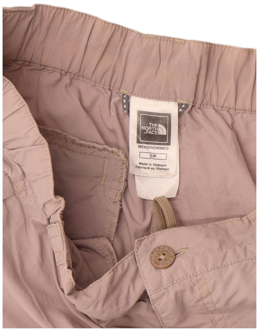THE NORTH FACE Pantalones cortos tipo cargo para hombre Small W28 Beige Nylon