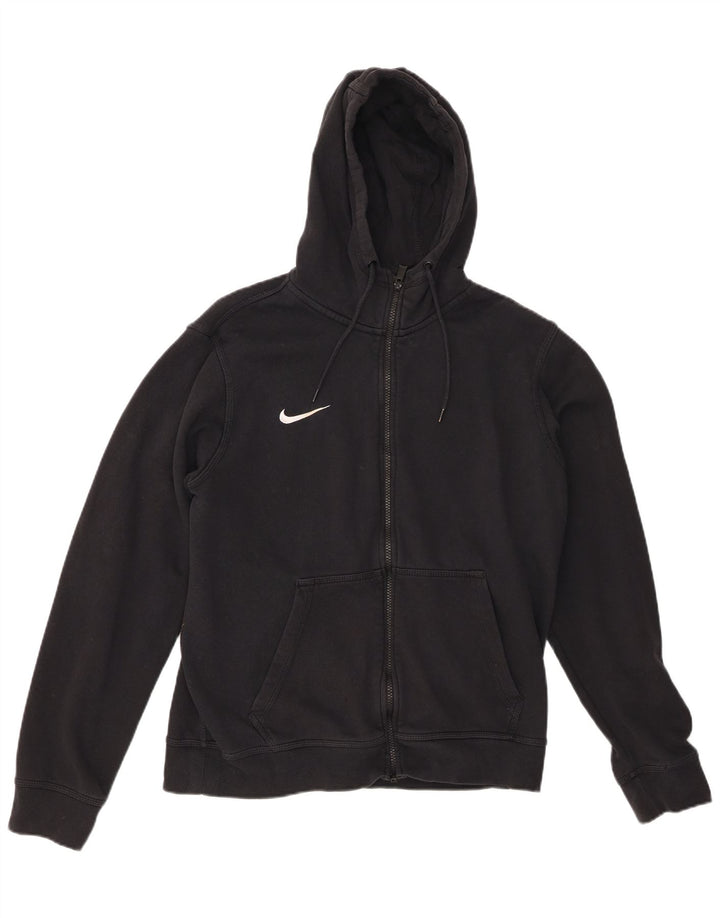 NIKE Sudadera con capucha y cremallera para hombre, talla mediana, negra