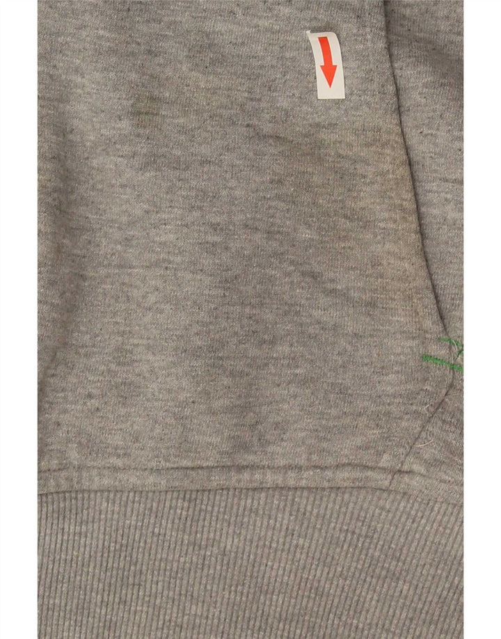 Puma Hombre Gráfico Sin Mangas Zip Sudadera Con Capucha Suéter Pequeño Gris