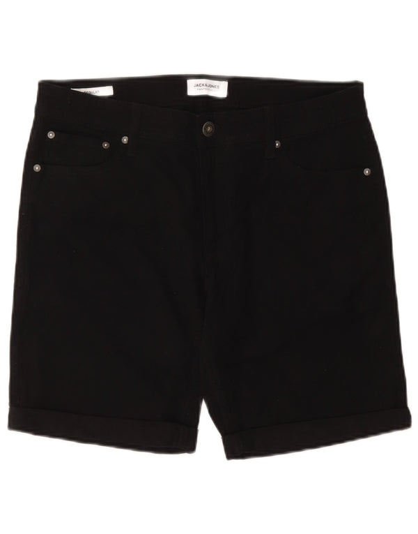 Jack & Jones Mens Regular Casual Shorts Medium W32 Algodón Negro