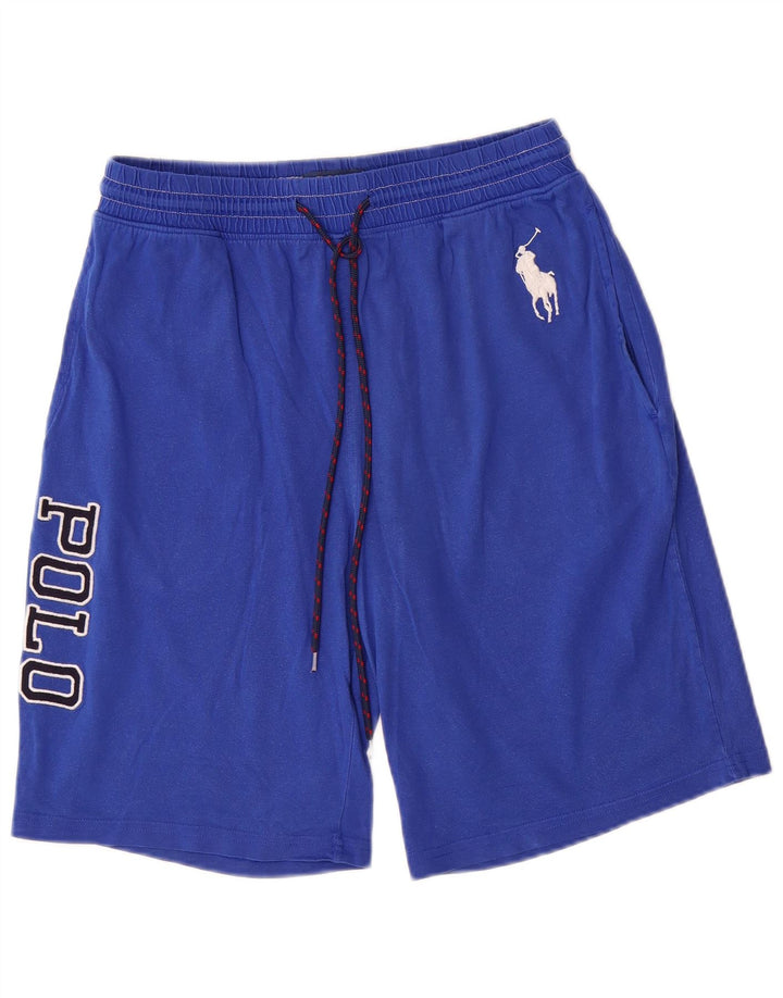 POLO RALPH LAUREN Pantalones cortos deportivos gráficos para hombre Algodón azul medio