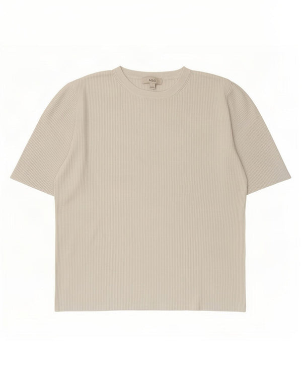 Marks & Spencer Camiseta para mujer Top UK 44 Large Viscosa blanca
