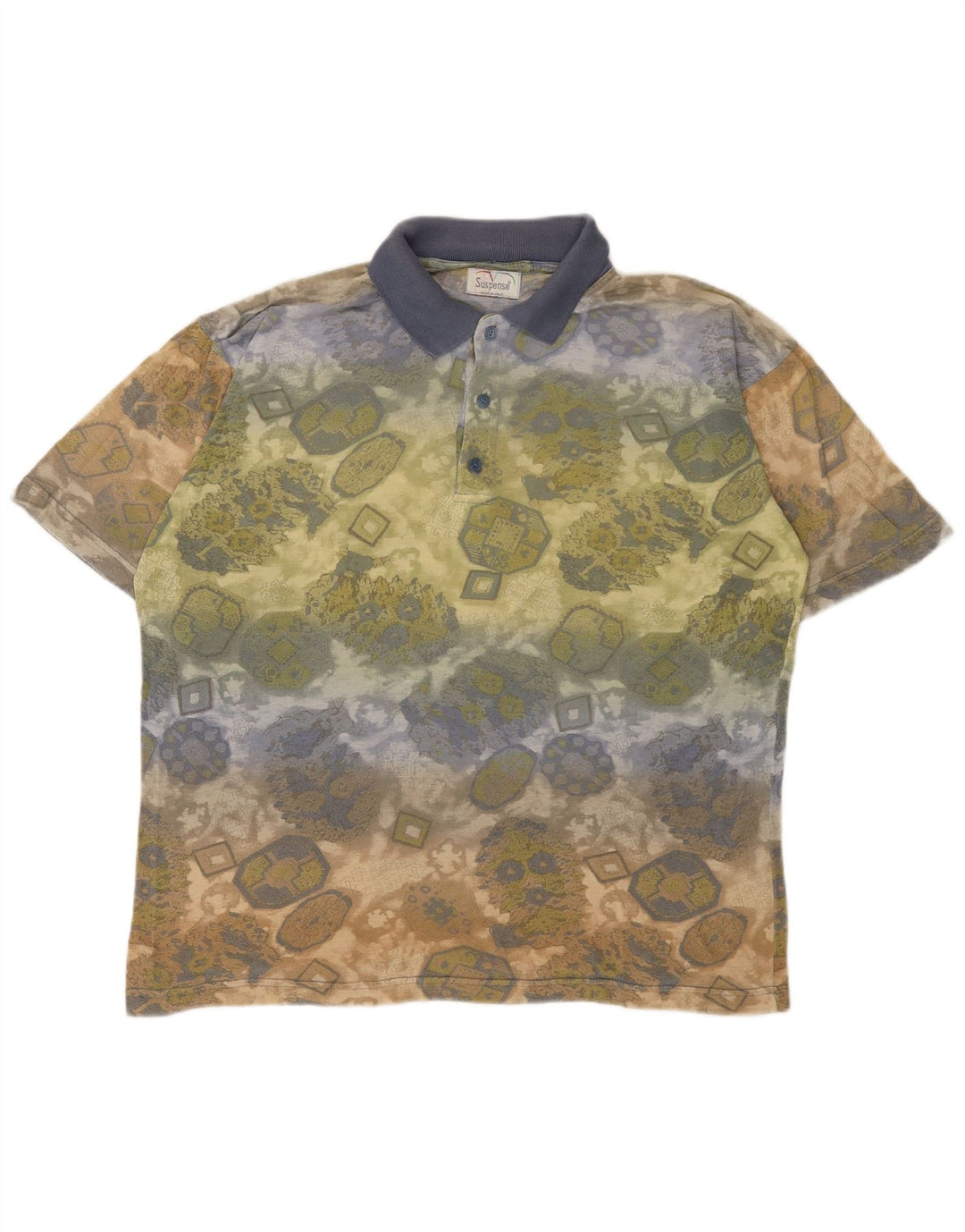 Polo Suspense Hombre Grande Multicolor Geométrico