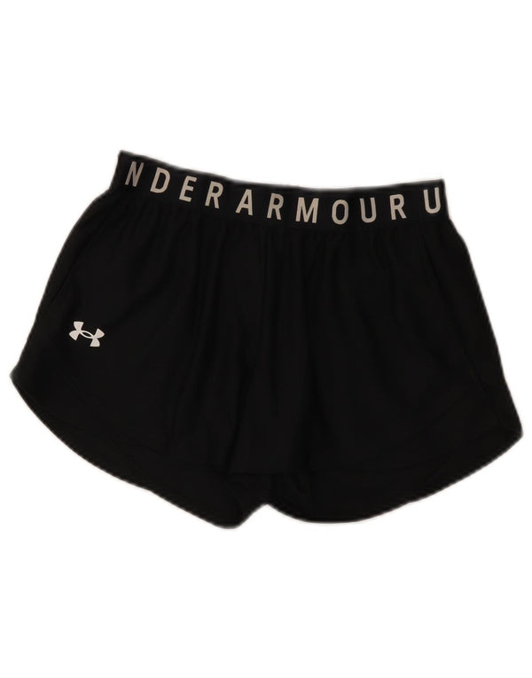 Under Armour Pantalones cortos deportivos Heat Gear Graphic para mujer UK 6 XS Poliéster negro
