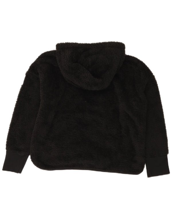 Calvin Klein Chaqueta polar extragrande con capucha para mujer UK 18 XL Poliéster negro