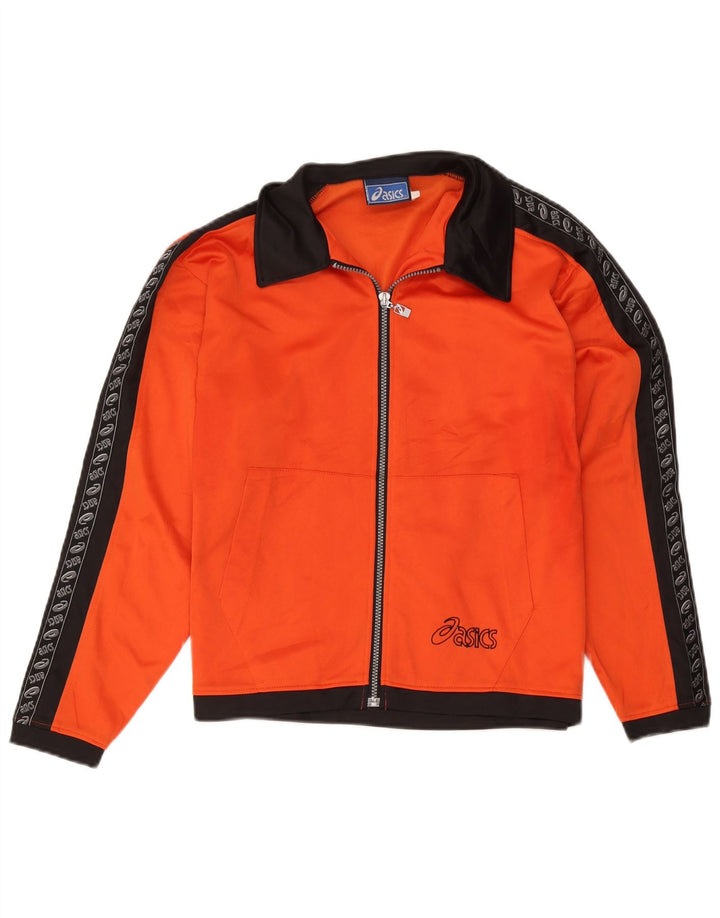 Asics - Chaqueta de chándal gráfica para mujer, talla 40, talla grande, color naranja
