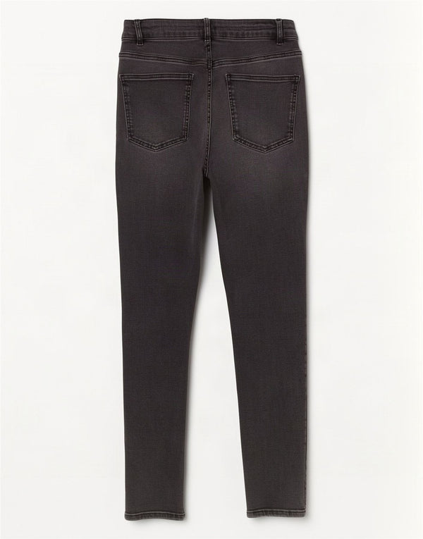 MINT VELVET Vaqueros pitillo para mujer UK 12 Medium W30 L28 Algodón gris