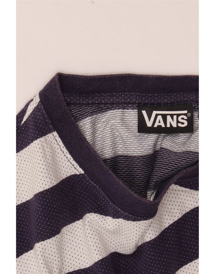VANS Camiseta Hombre Top Large Azul Marino Rayas Algodón