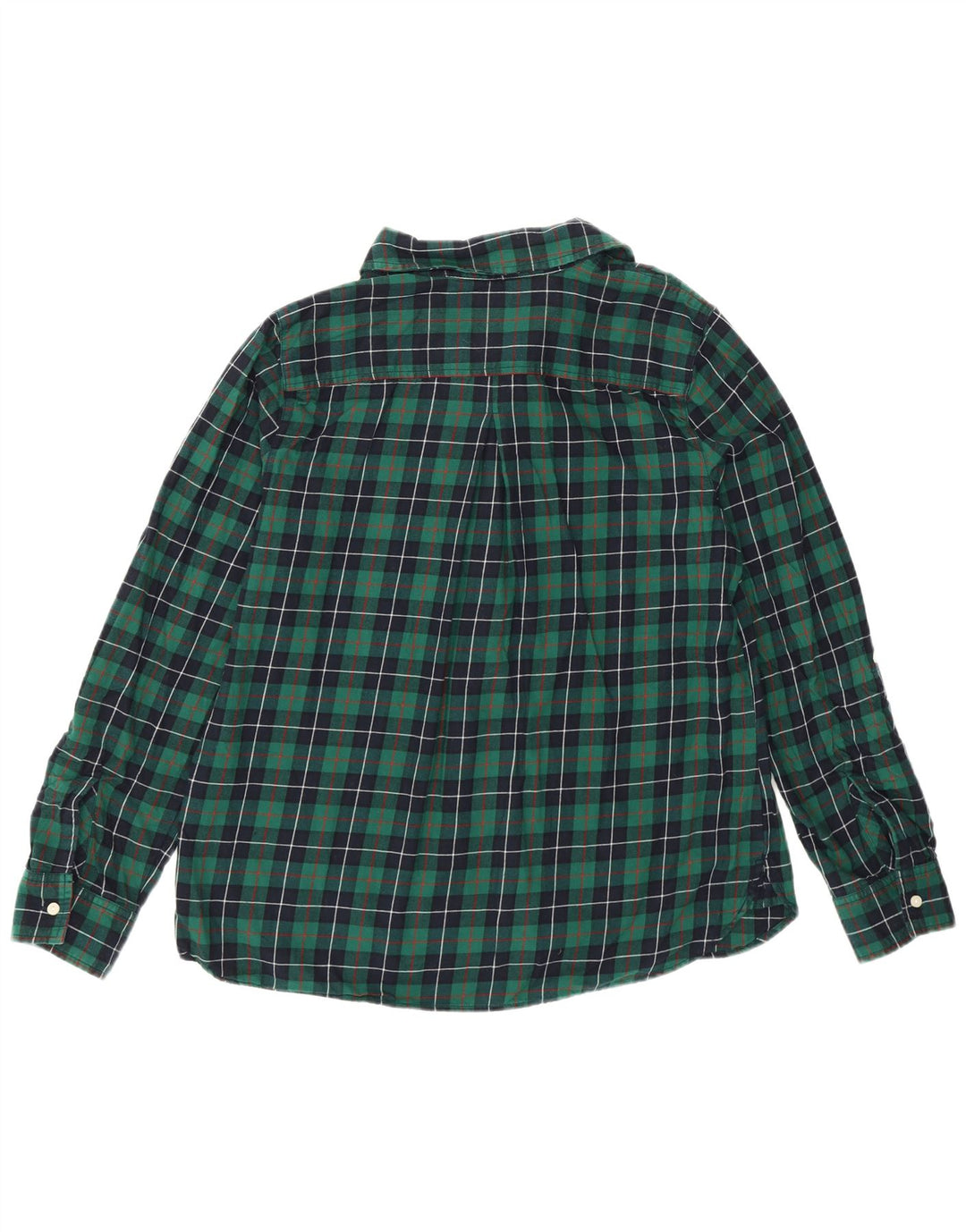 Tommy Hilfiger Camisa tipo jersey de franela para mujer UK 46 Algodón a cuadros verde grande