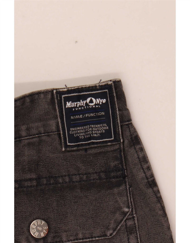 Murphy & Nye Pantalones cortos cargo de mezclilla para hombre W32 Algodón gris grande