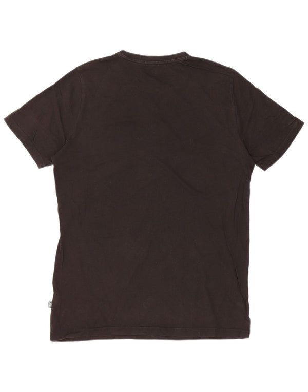 Puma - Camiseta gráfica para hombre, talla pequeña, algodón negro