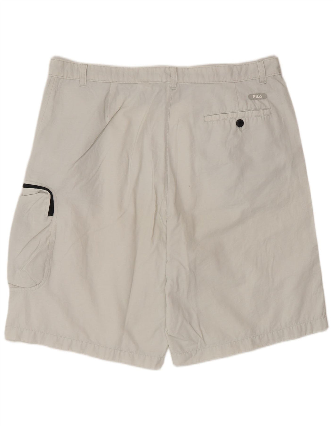 Fila Pantalones cortos cargo para hombre IT 54 2XL W38 Blanco