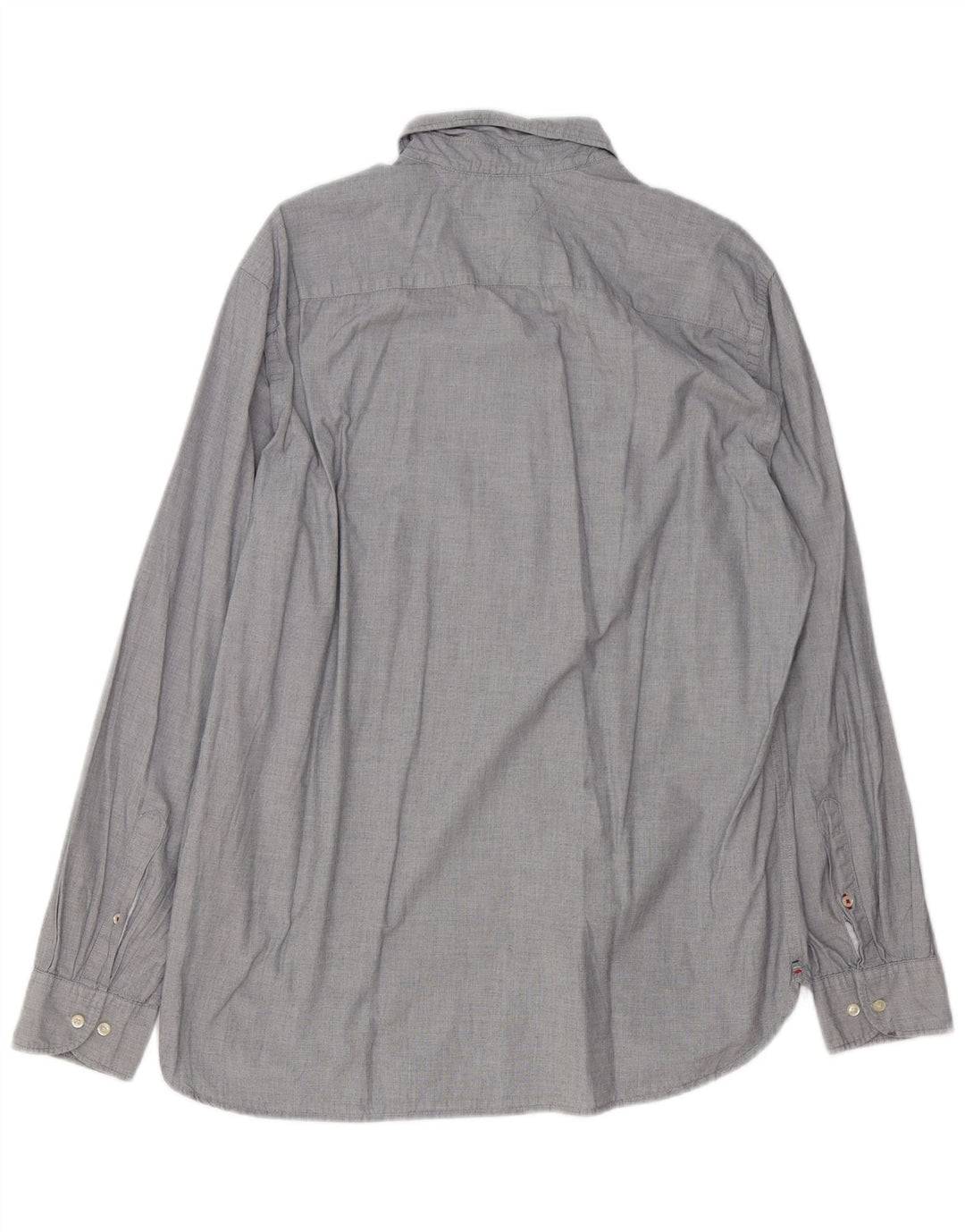 TOMMY HILFIGER Camisa Regular Fit Hombre XL Gris Algodón