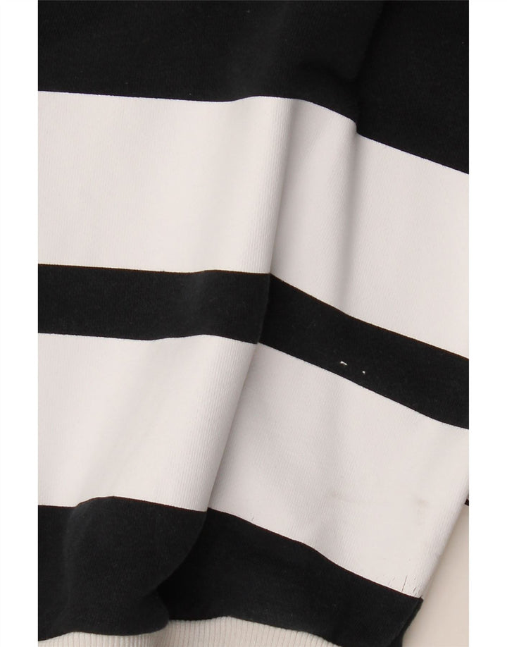 ADIDAS Sudadera de gran tamaño con gráfico para mujer UK 6 XS Negro Rayas