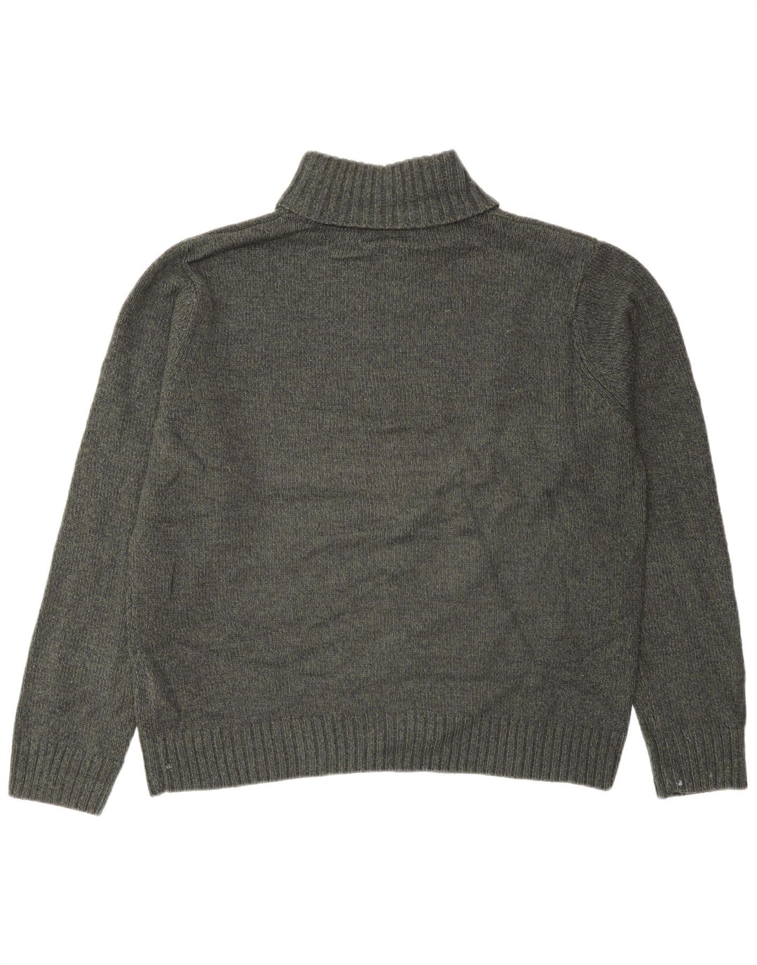 Marks & Spencer Jersey con cuello vuelto para hombre, acrílico verde grande