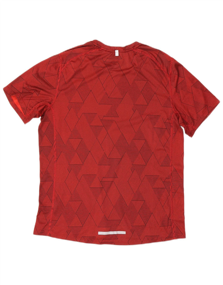 Camiseta Nike Dri Fit para hombre, talla grande, color rojo geométrico
