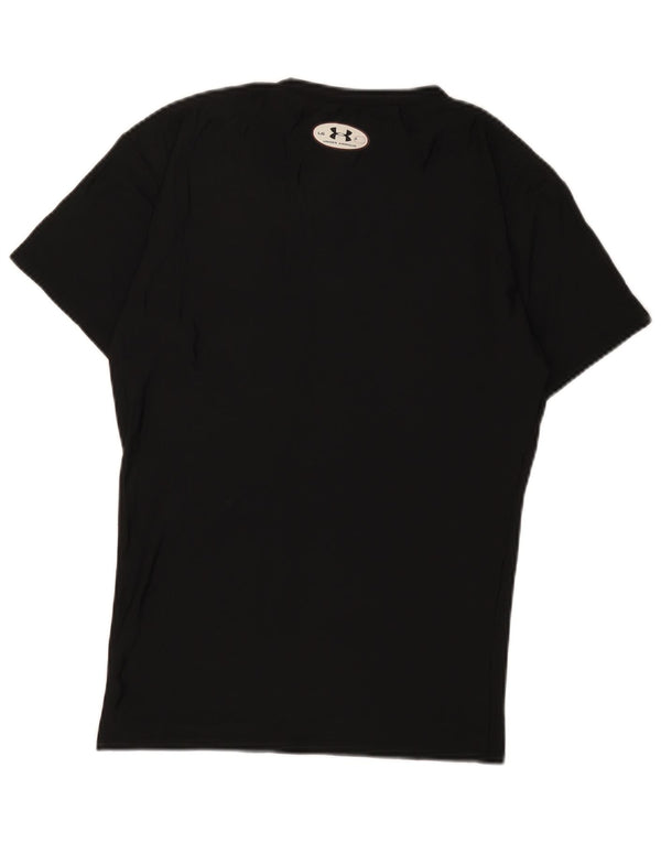 Under Armour Mens T-Shirt Top Small Black Cotton