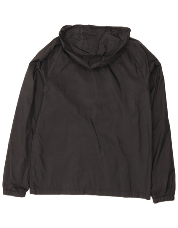 Nike Chaqueta impermeable con capucha para mujer UK 38 Medium Black Nylon Sports
