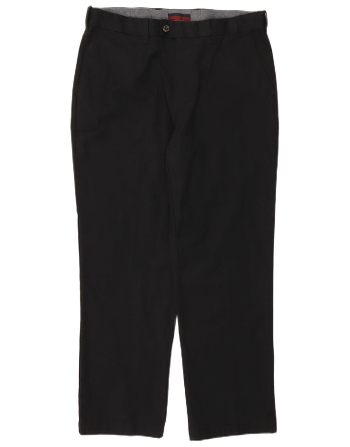 Marks & Spencer Pantalones de traje rectos para hombre W36 L29 Algodón negro