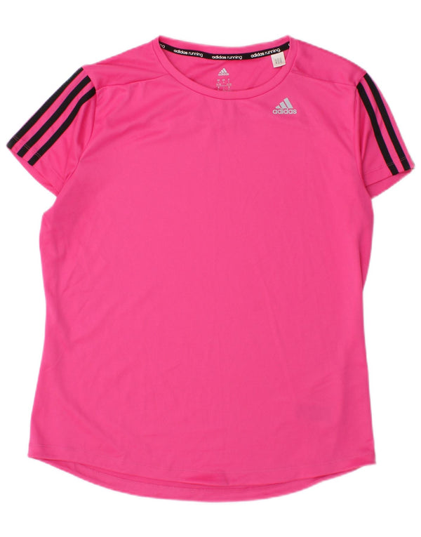 Adidas Mujer Climalite Camiseta Top UK 16/18 Grande Rosa Poliéster