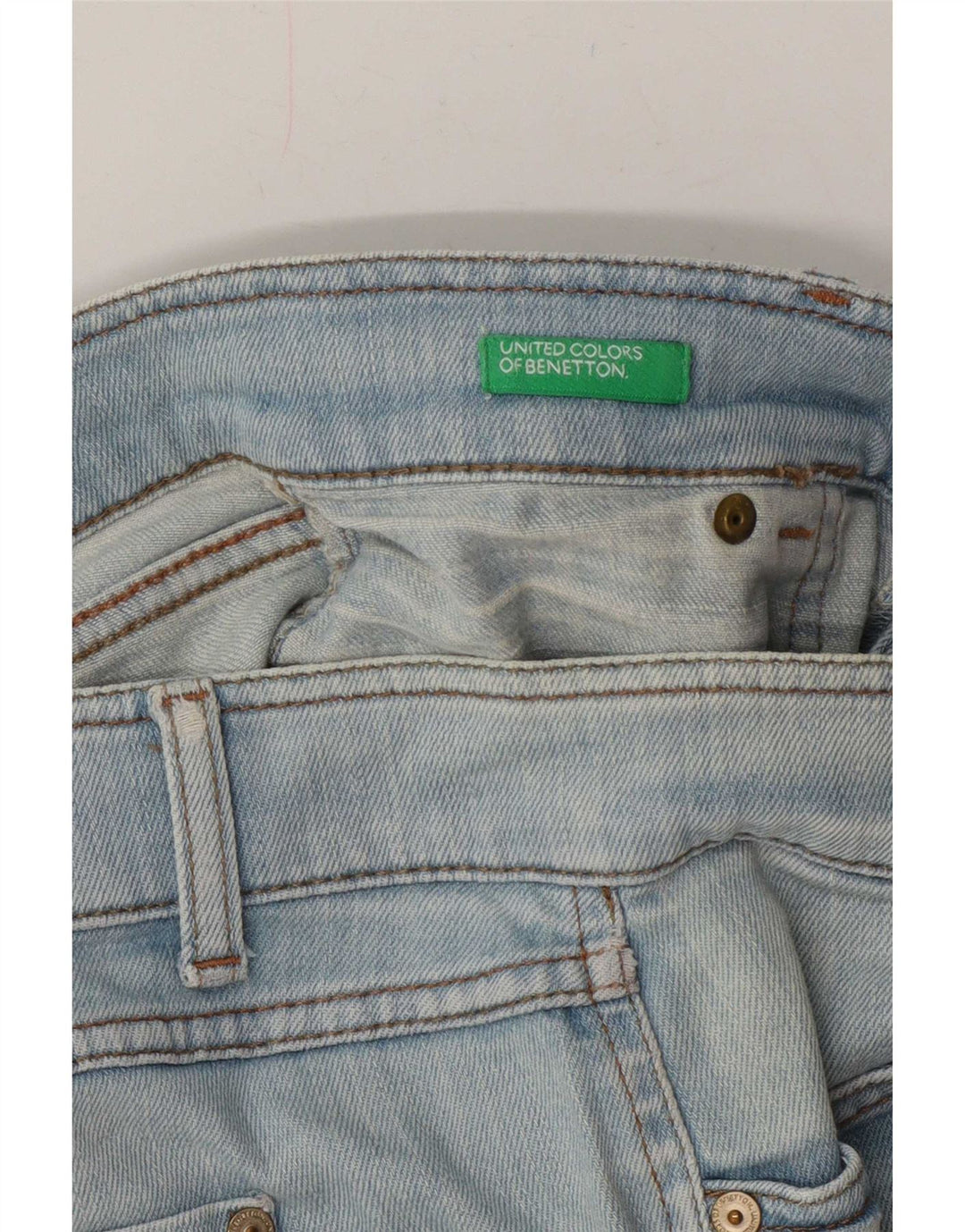 Benetton Shorts Vaqueros Mujer W32 Large Azul