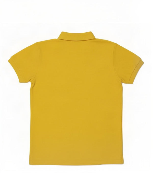 Benetton Boys Polo Shirt 13-14 Years 3XL Yellow Cotton