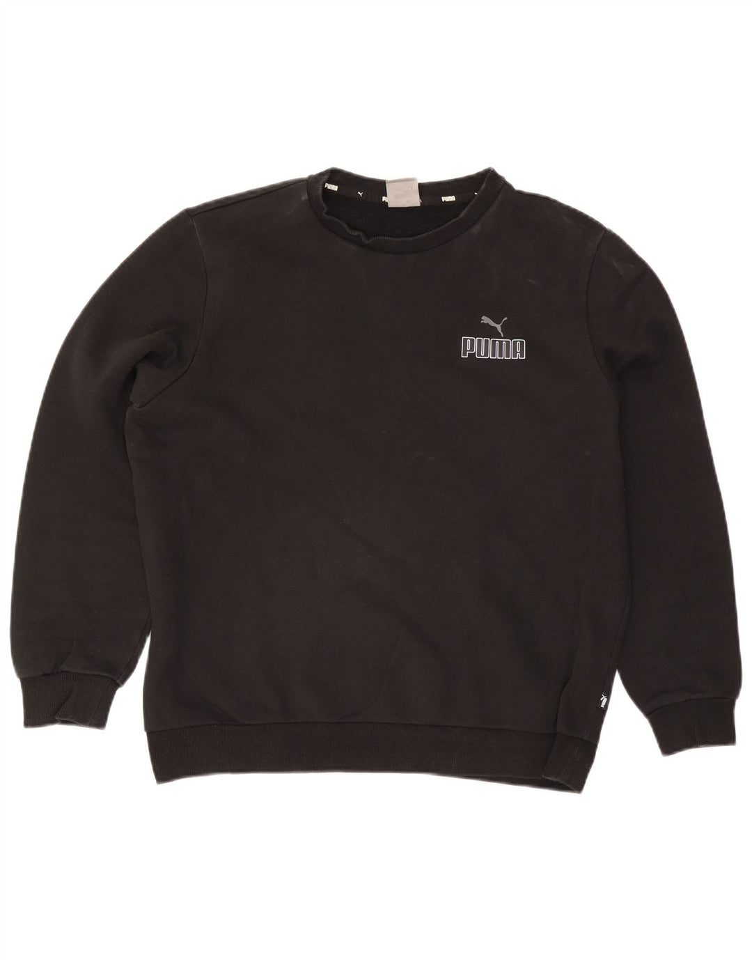 Puma Hombre Sudadera Jumper Grande Algodón Negro