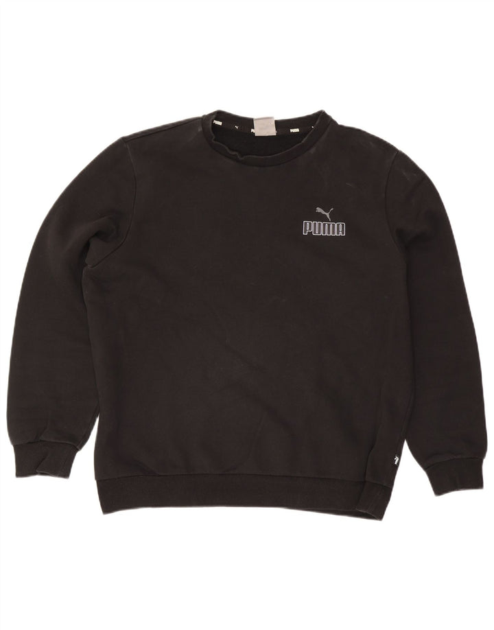 Puma Hombre Sudadera Jumper Grande Algodón Negro