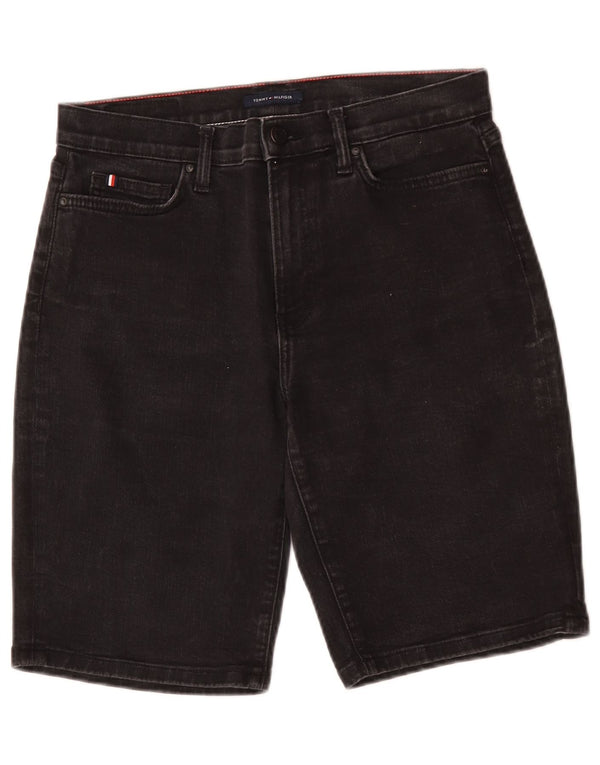 Tommy Hilfiger Bermudas para Mujer Slim Denim Shorts W29 Medium Black Cotton