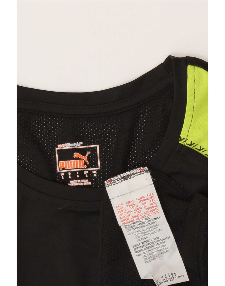 Puma - Camiseta gráfica para hombre, talla grande, color negro, poliéster