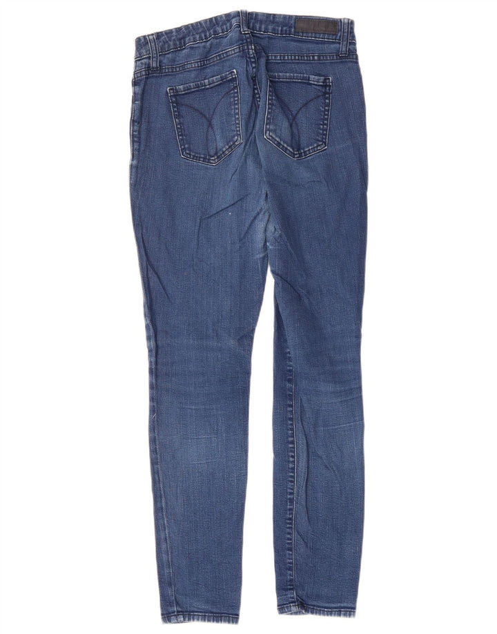 CALVIN KLEIN Vaqueros pitillo para mujer US 8 Medium W29 L30 Azul