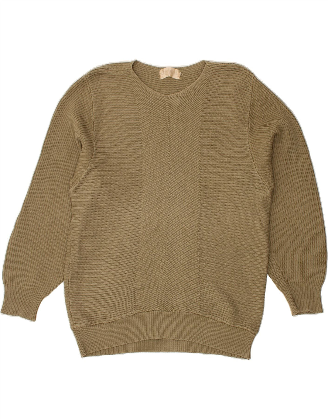 JOE BROWNS Mens Crew Neck Jumper Sweater Medium Beige Cotton Vintage Joe Browns and Second-Hand Joe Browns from Messina Hembry 