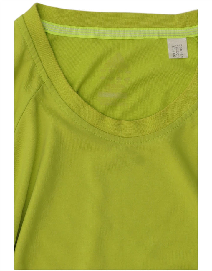 ADIDAS Mens Climalite Camiseta Top Grande Verde