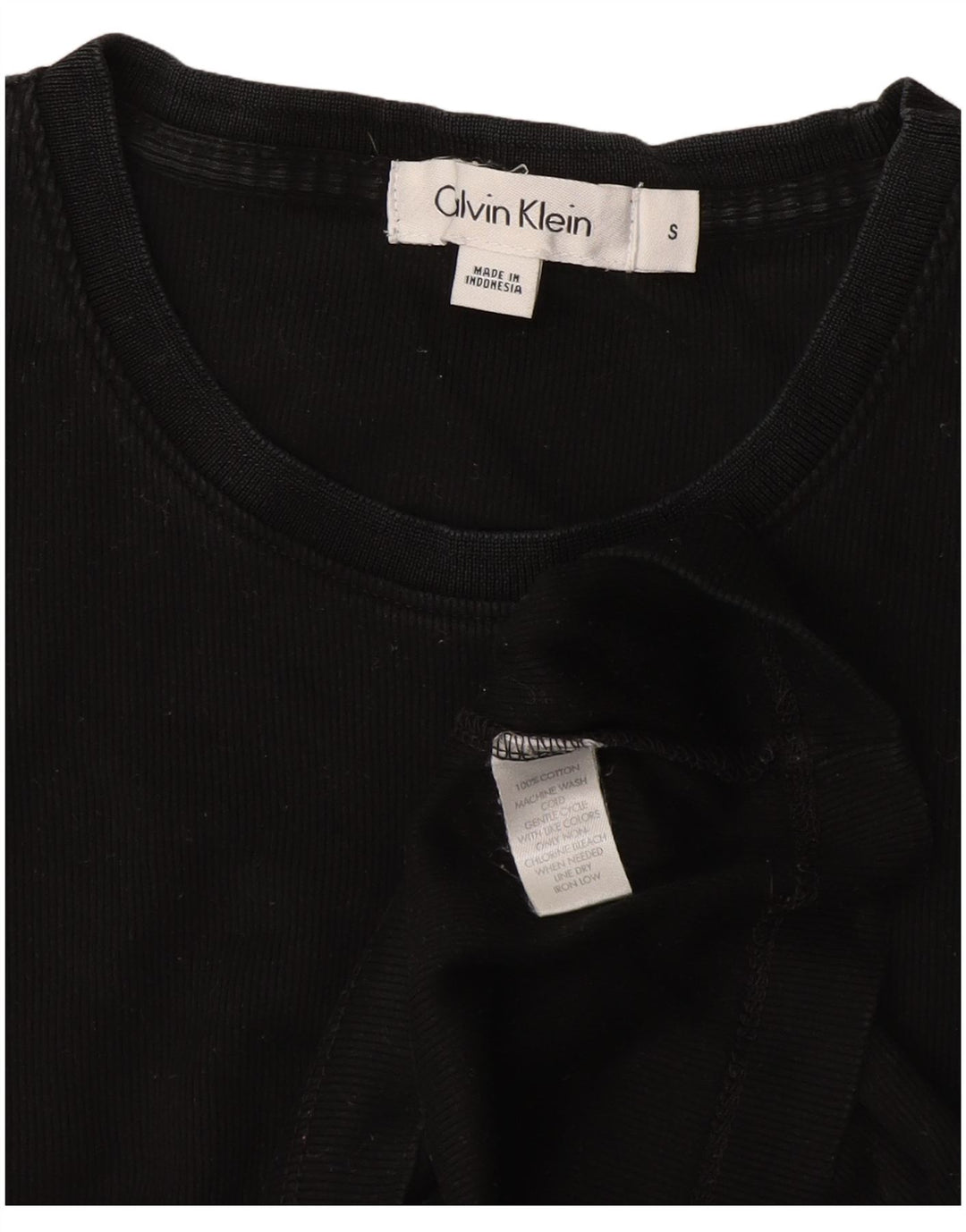Calvin Klein - Camiseta para hombre, talla pequeña, algodón negro