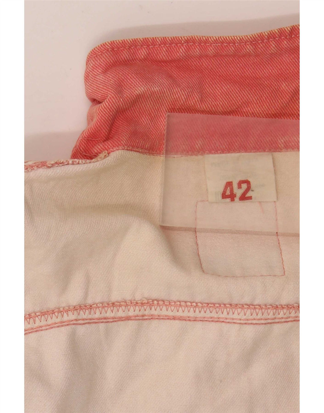 Vintage mujer oso de peluche gráfico chaqueta de mezclilla IT 42 algodón rosa medio