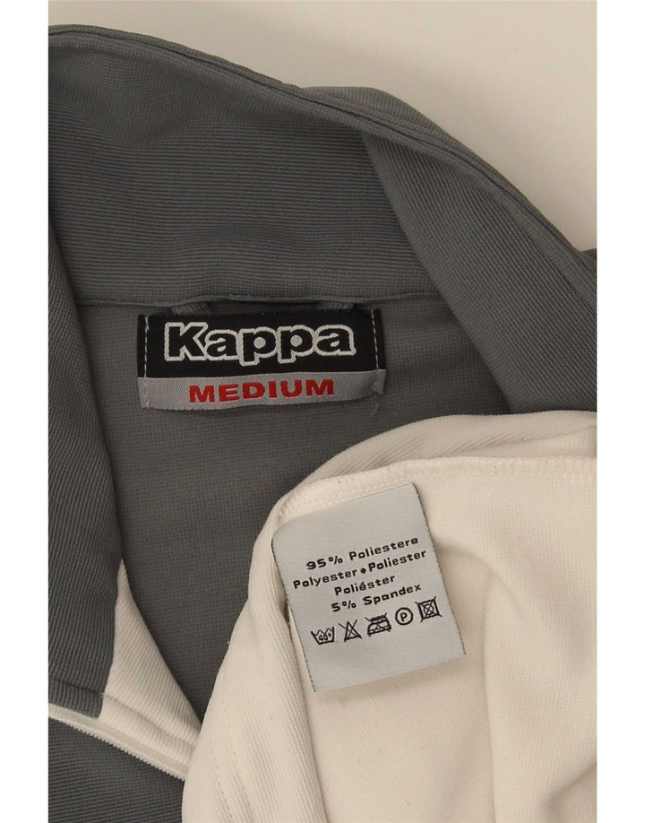 Kappa Hombre Chaqueta De Chándal Top Poliéster Color Block Gris Medio